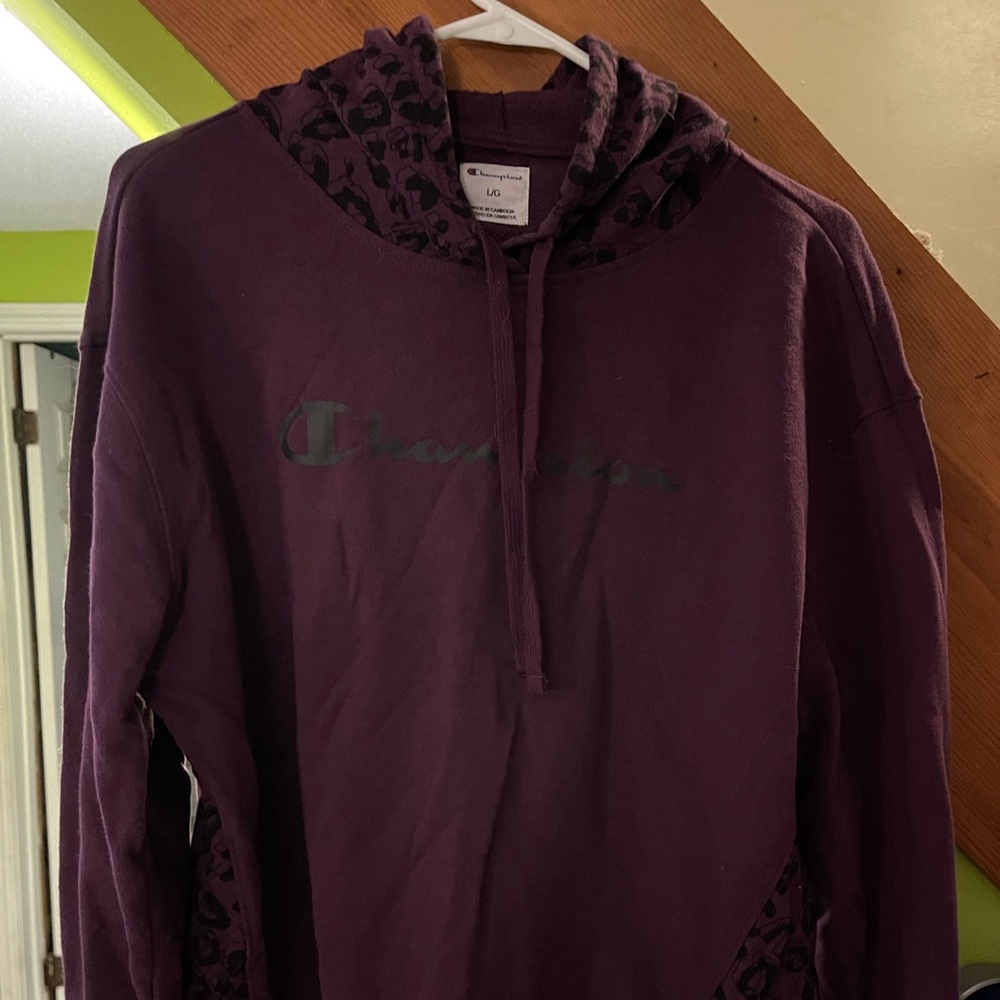 Plum cheetah print hoody